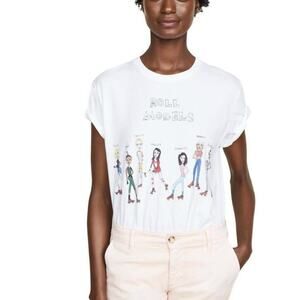 Unfortunate Portrait U.P. "Roll Models" White Short Sleeve T-Shirt Size Med NWOT